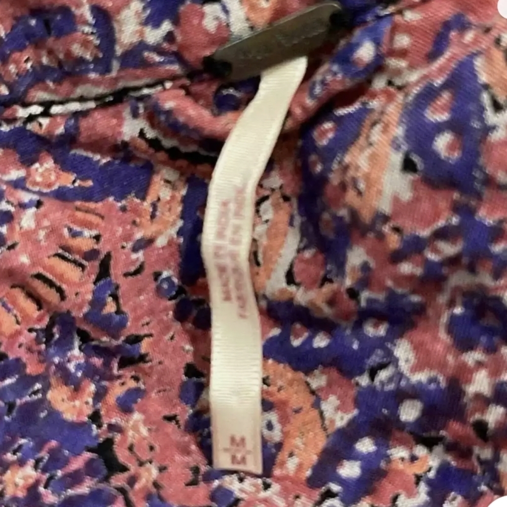 Free People NWOT Paisley Bell Sleeve Zip up the Front Casual Jacket sz MED​ - Picture 6 of 8